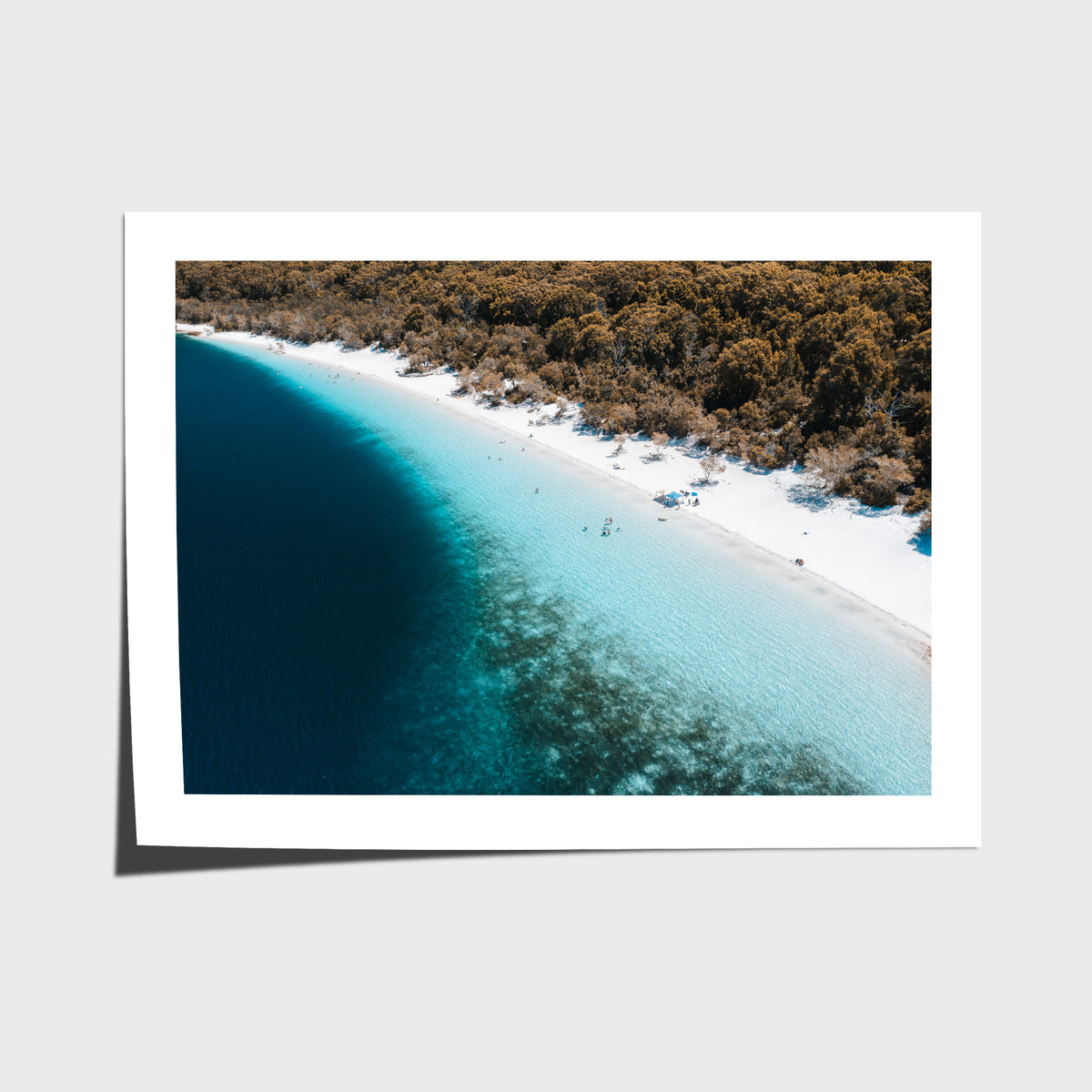 Lake McKenzie Aerial - Fraser Island - Art Print - Fine Art Paper - Unframed Print - Landscape