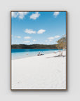 Lake McKenzie Beach ii - Fraser Island - Art Print - Float Frame Canvas - Raw Oak - Portrait