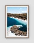 Lake McKenzie Aerial iii - Fraser Island - Art Print - Traditional Frame - Raw Oak - Portrait