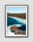 Lake McKenzie Aerial iii - Fraser Island - Art Print - Traditional Frame - Black - Portrait
