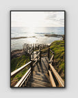 Champagne Pools Stairs - Fraser Island - Art Print - Float Frame Canvas - Black - Portrait