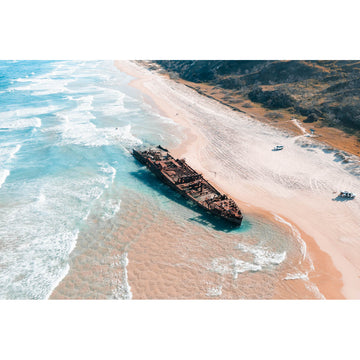 Maheno Shipwreck ii - Fraser Island - Art Print