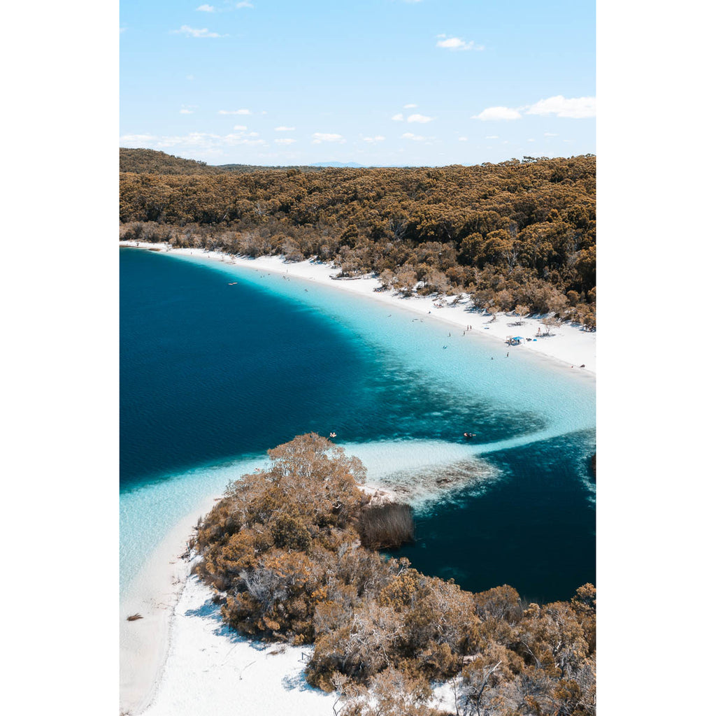 Lake McKenzie Aerial iii - Fraser Island - Art Print