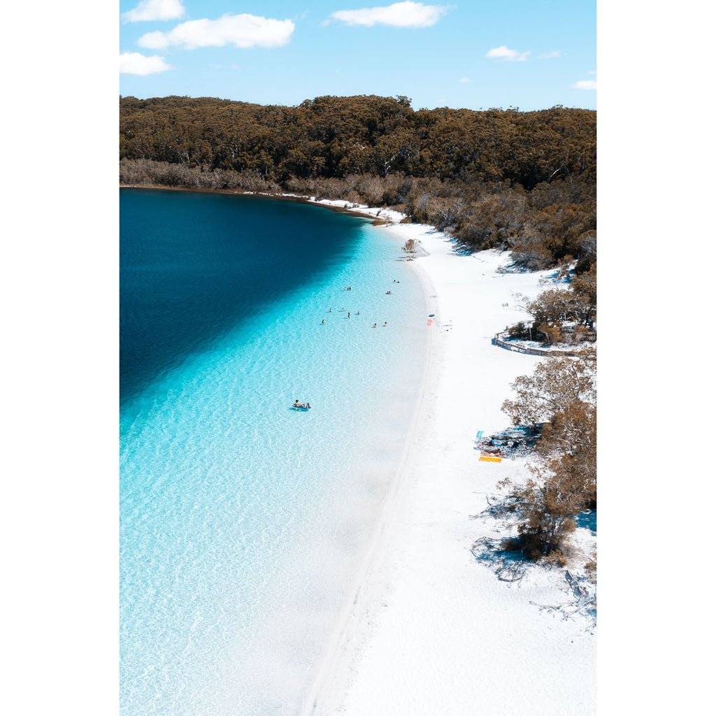 Lake McKenzie Aerial ii - Fraser Island - Art Print