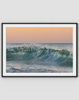 Wave Sunset Delight - Gold Coast - Art Print - Traditional Frame - Black - Landscape