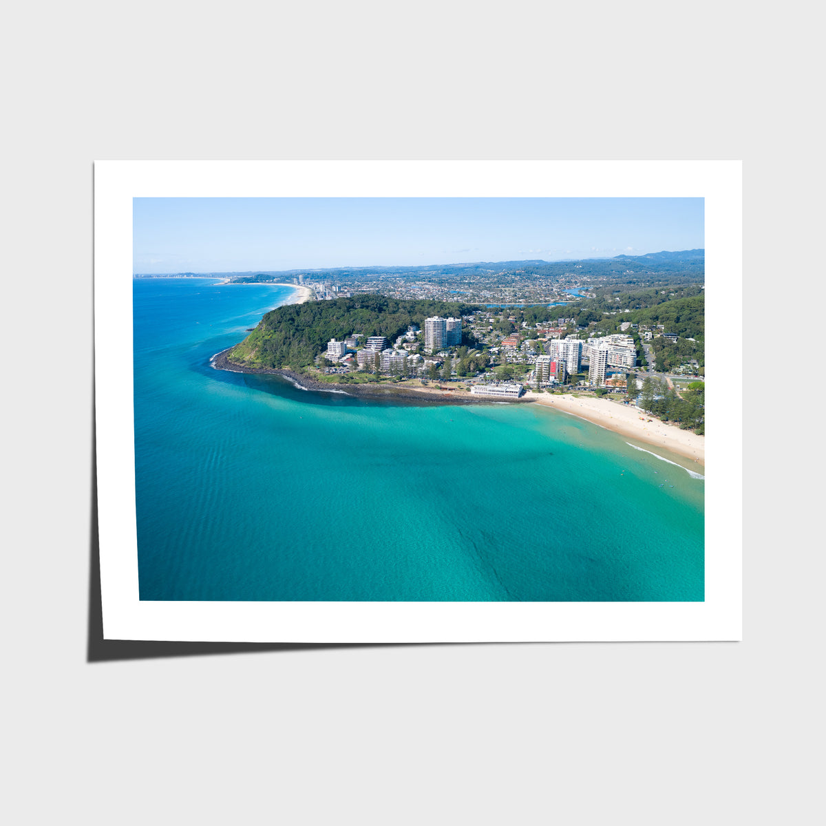 Burleigh Aerial - Gold Coast - Art Print - Fine Art Paper - Unframed Print - Landscape