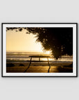 Burleigh Sun & Waves - Gold Coast - Art Print - Traditional Frame - Black - Landscape
