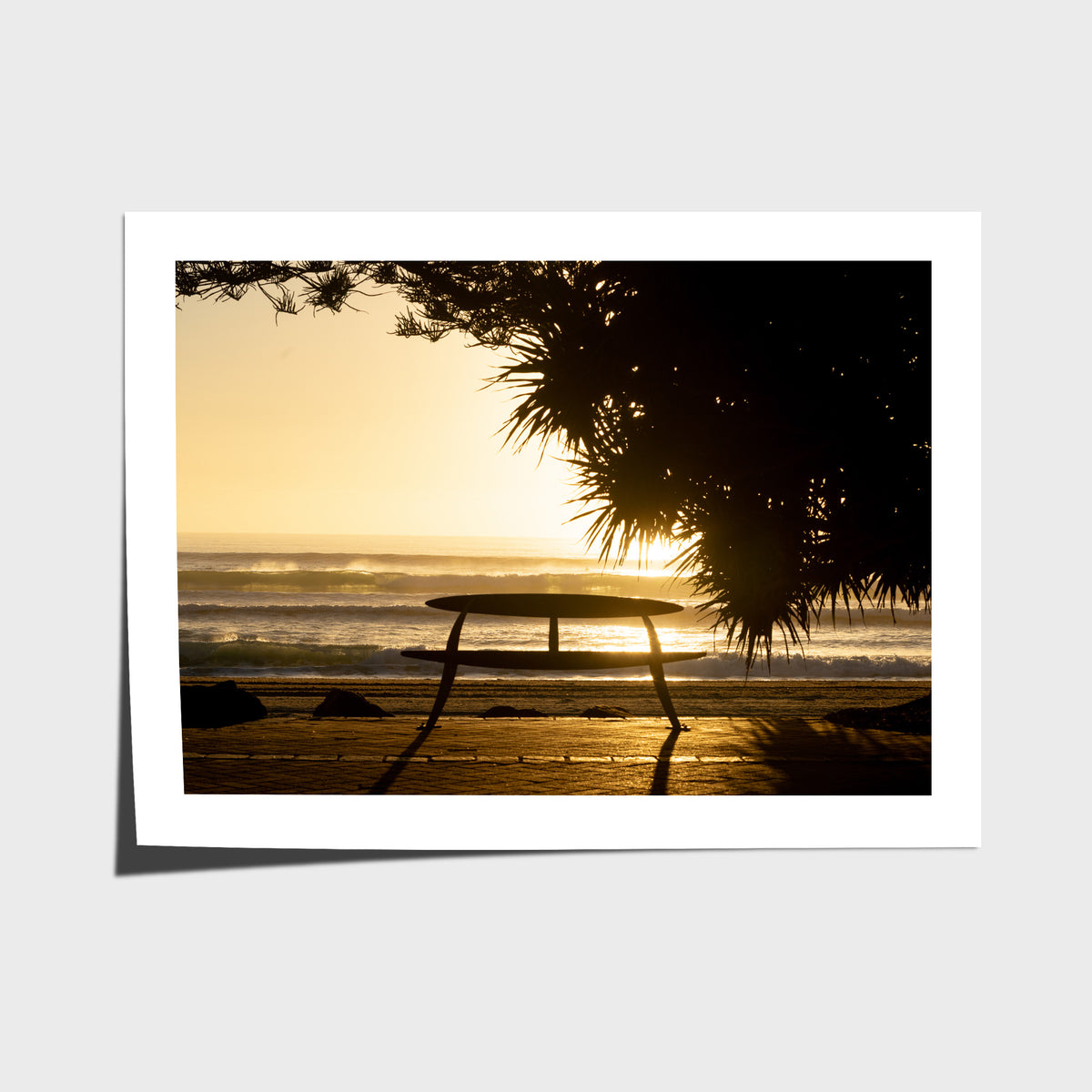 Burleigh Sun &amp; Waves - Gold Coast - Art Print - Fine Art Paper - Unframed Print - Landscape