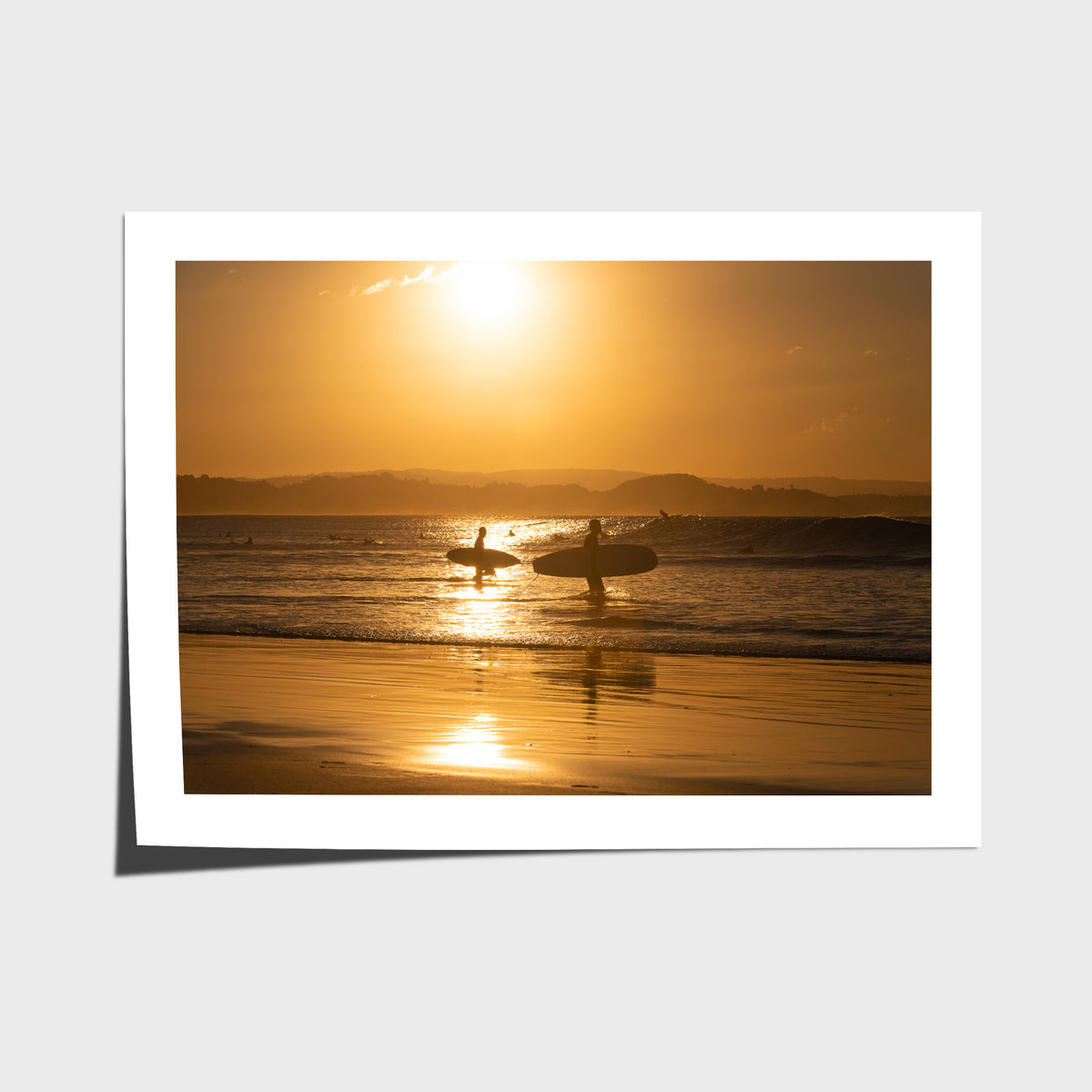 Snapper Rocks Sunset Paddle - Gold Coast - Art Print - Fine Art Paper - Unframed Print - Landscape