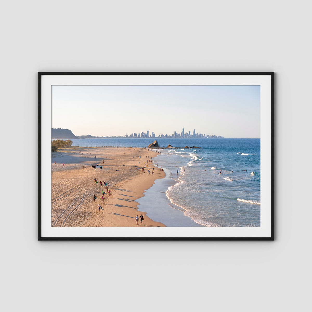 Elephant Rock Lookout - Currumbin - Gold Coast - Art Print - Traditional Frame - Black - Landscape