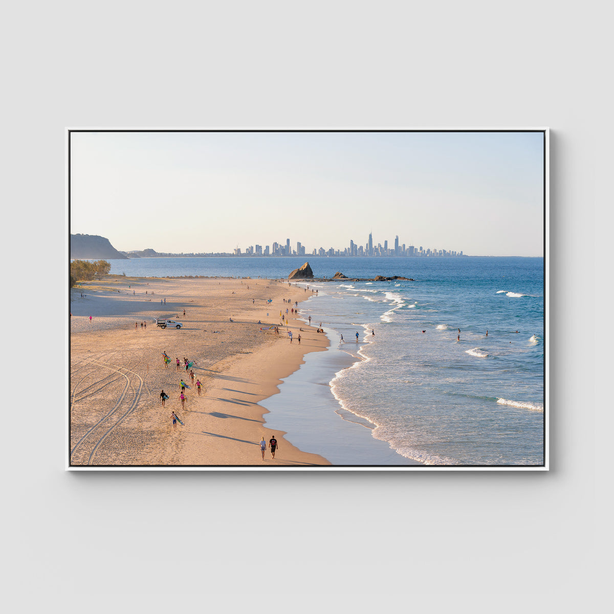 Elephant Rock Lookout - Currumbin - Gold Coast - Art Print - Float Frame Canvas - White - Landscape