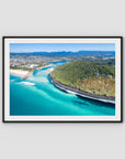 Burleigh Headland Low Tide - Gold Coast - Art Print - Traditional Frame - Black - Landscape