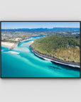 Burleigh Headland Low Tide - Gold Coast - Art Print - Float Frame Canvas - Black - Landscape