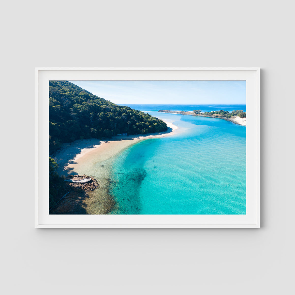 Tally Blues - Gold Coast - Art Print - Traditional Frame - White - Landscape