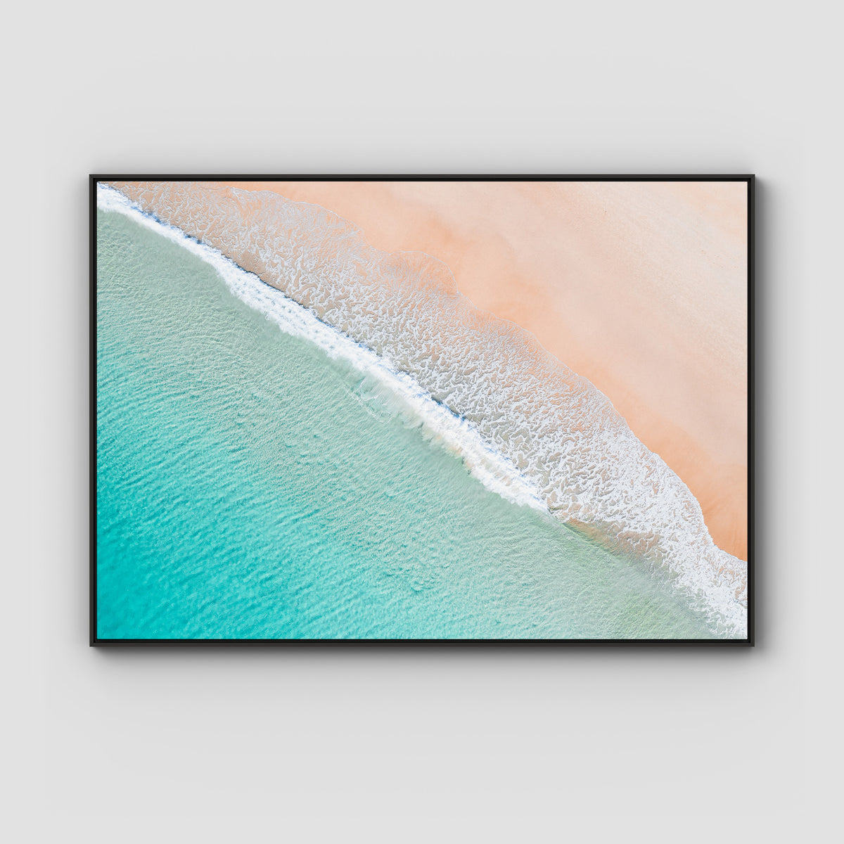 Tidal Tones ii - Gold Coast - Art Print - Float Frame Canvas - Black - Landscape
