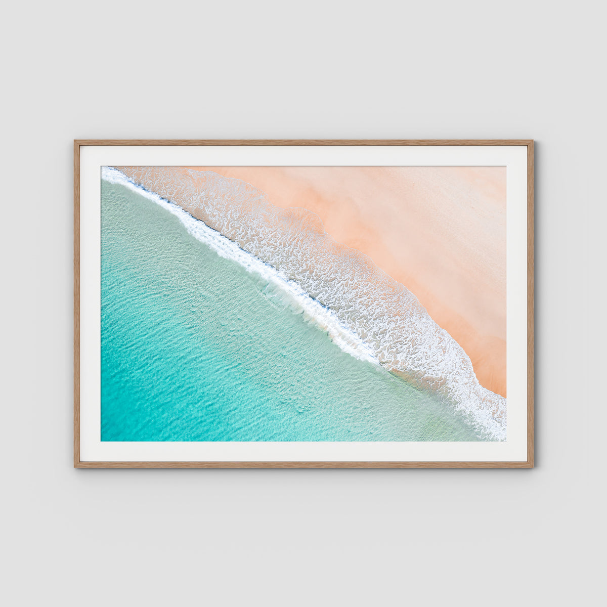 Tidal Tones ii - Gold Coast - Art Print - Traditional Frame - Raw Oak - Landscape