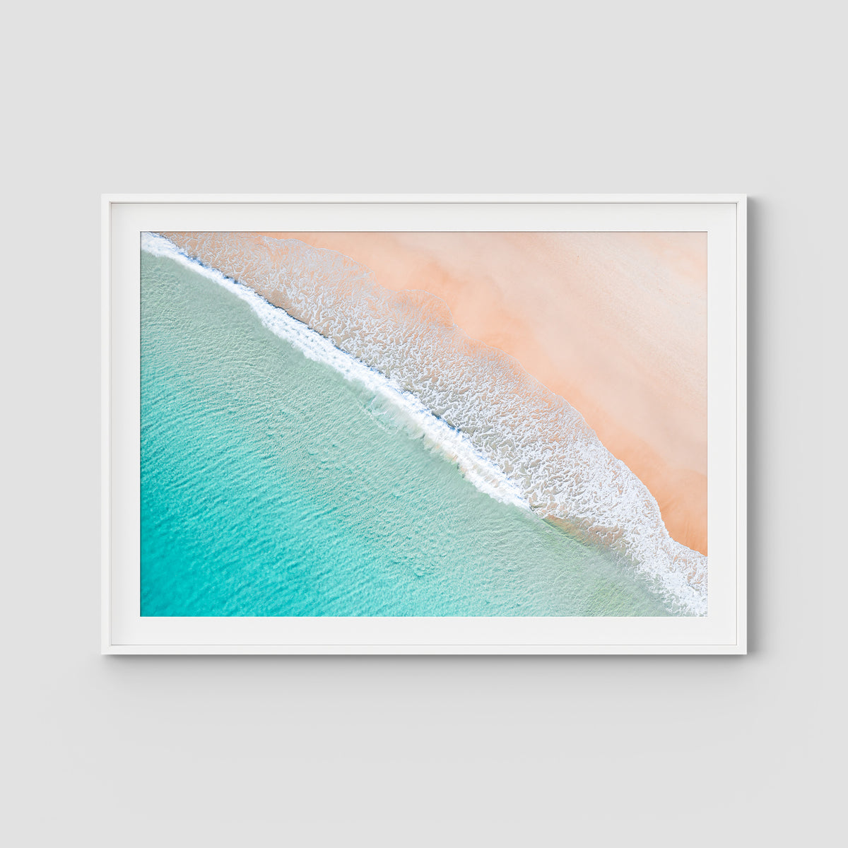 Tidal Tones ii - Gold Coast - Art Print - Traditional Frame - White - Landscape