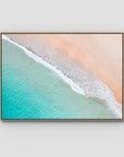 Tidal Tones ii - Gold Coast - Art Print - Float Frame Canvas - Raw Oak - Landscape