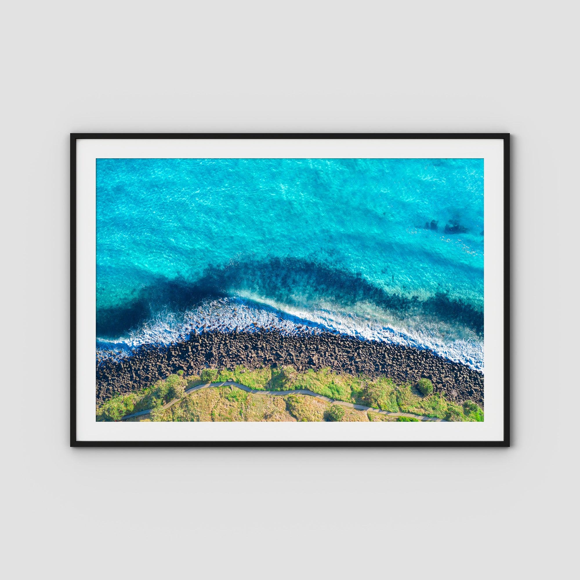 Burleigh Headland Aerial - Gold Coast - Art Print Tidaltones