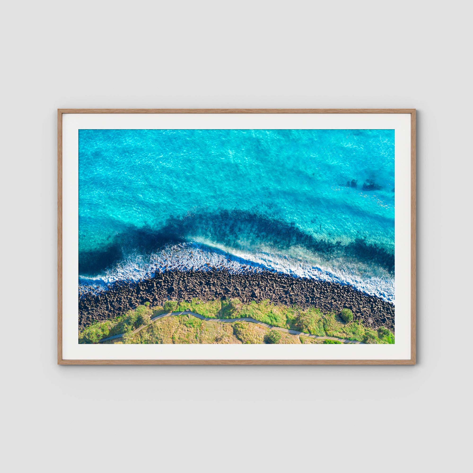 Burleigh Headland Aerial - Gold Coast - Art Print Tidaltones