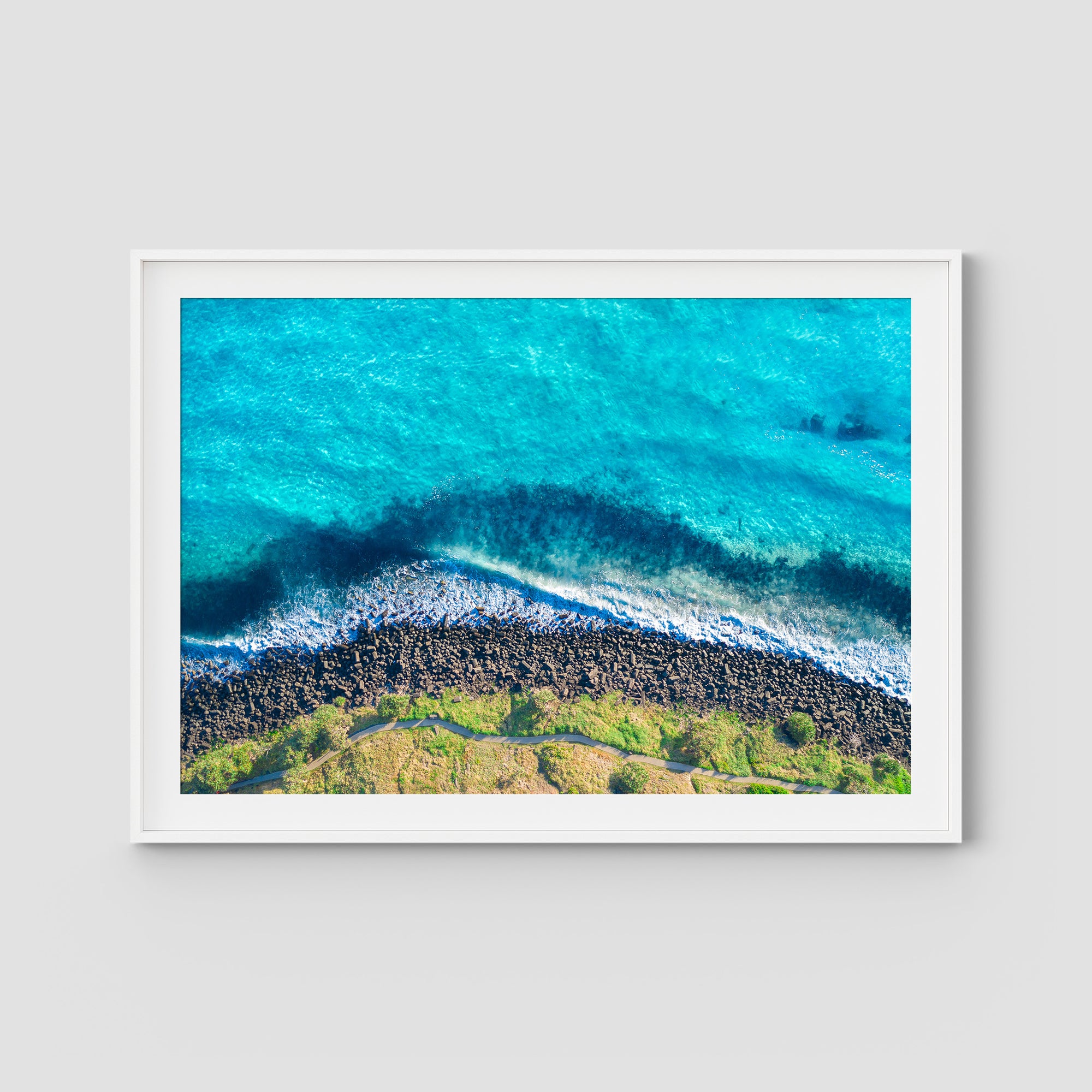 Burleigh Headland Aerial - Gold Coast - Art Print Tidaltones