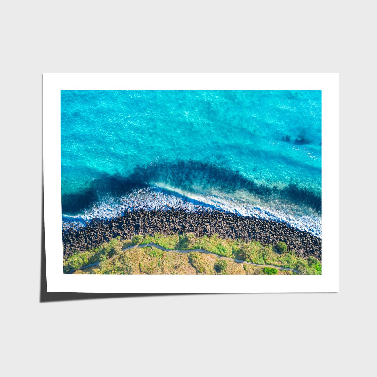 Burleigh Headland Aerial - Gold Coast - Art Print - Fine Art Paper - Unframed Print - Landscape