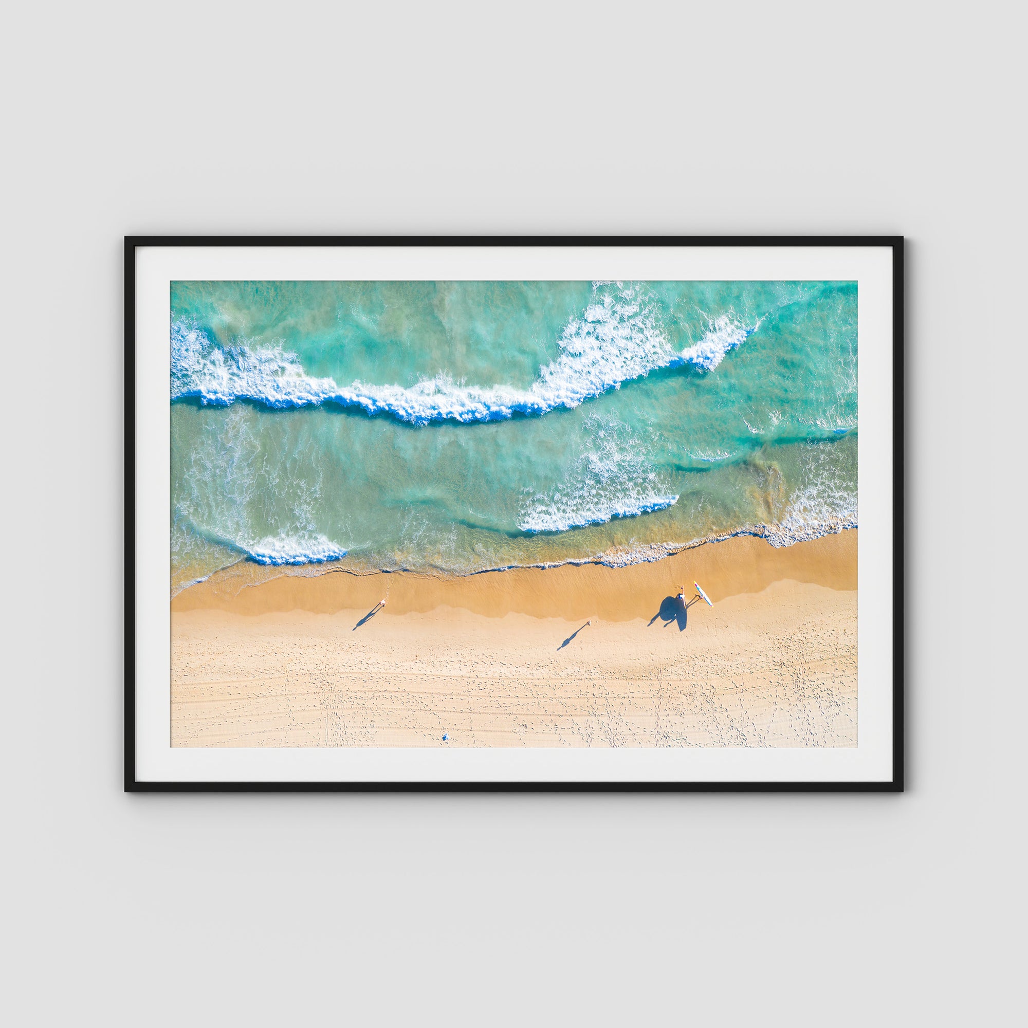 Burleigh Beach Morning Swim - Gold Coast - Art Print Tidaltones
