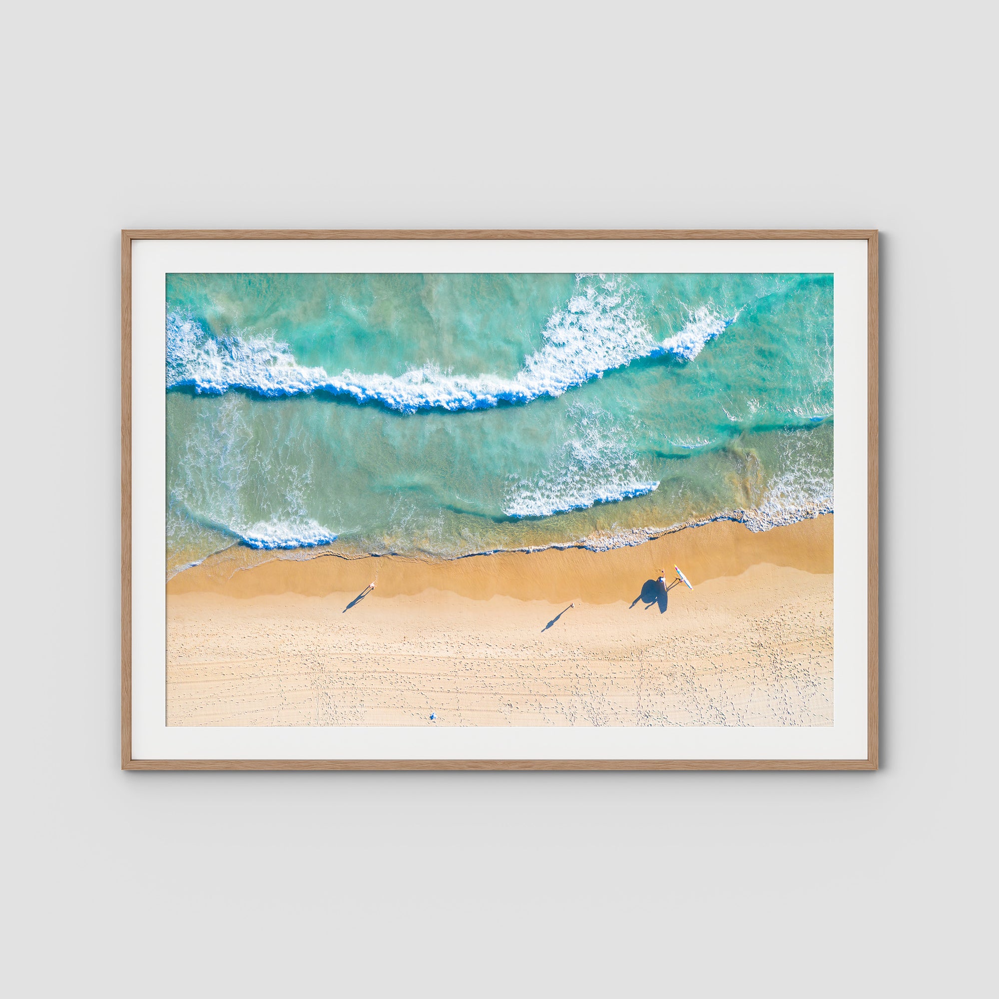 Burleigh Beach Morning Swim - Gold Coast - Art Print Tidaltones