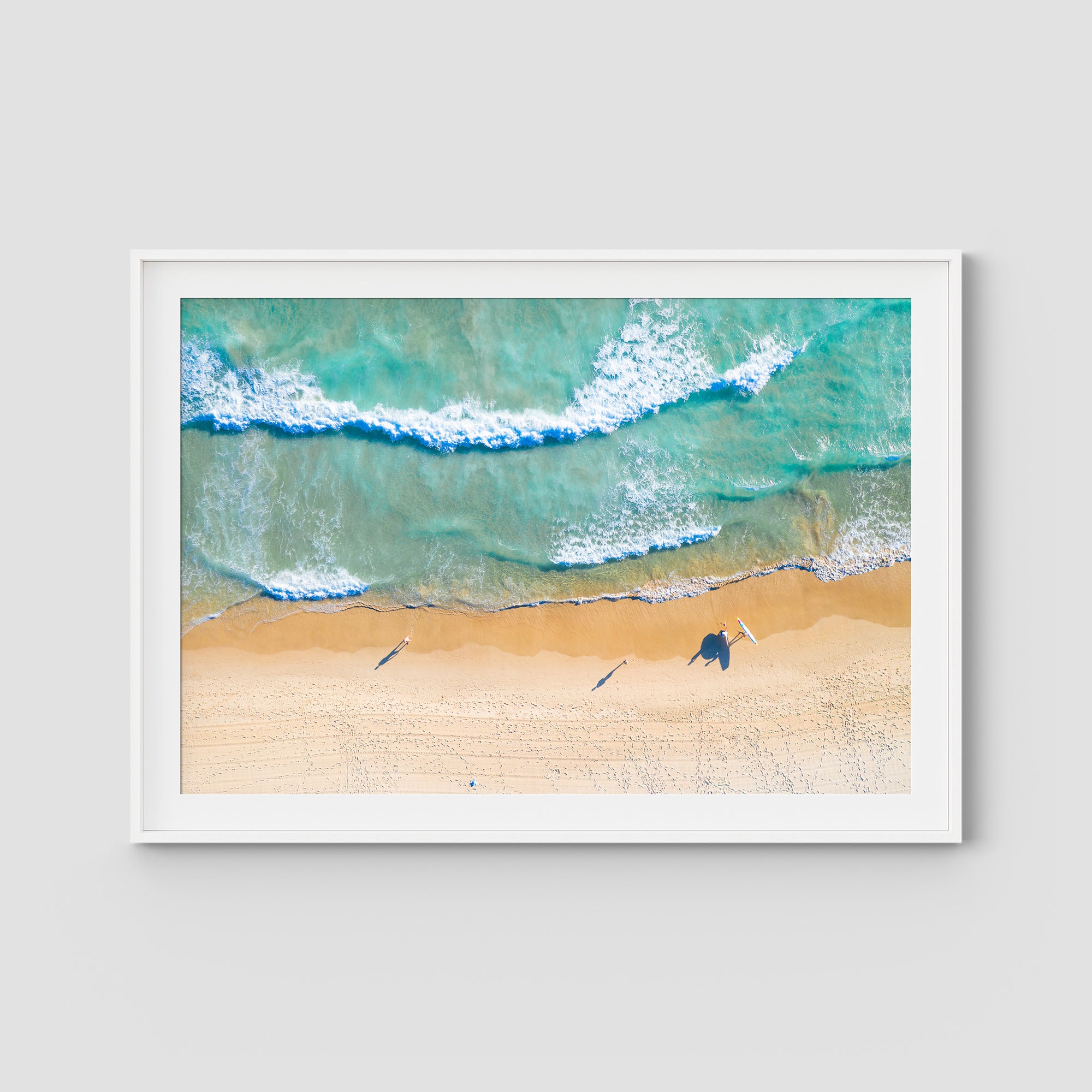 Burleigh Beach Morning Swim - Gold Coast - Art Print Tidaltones