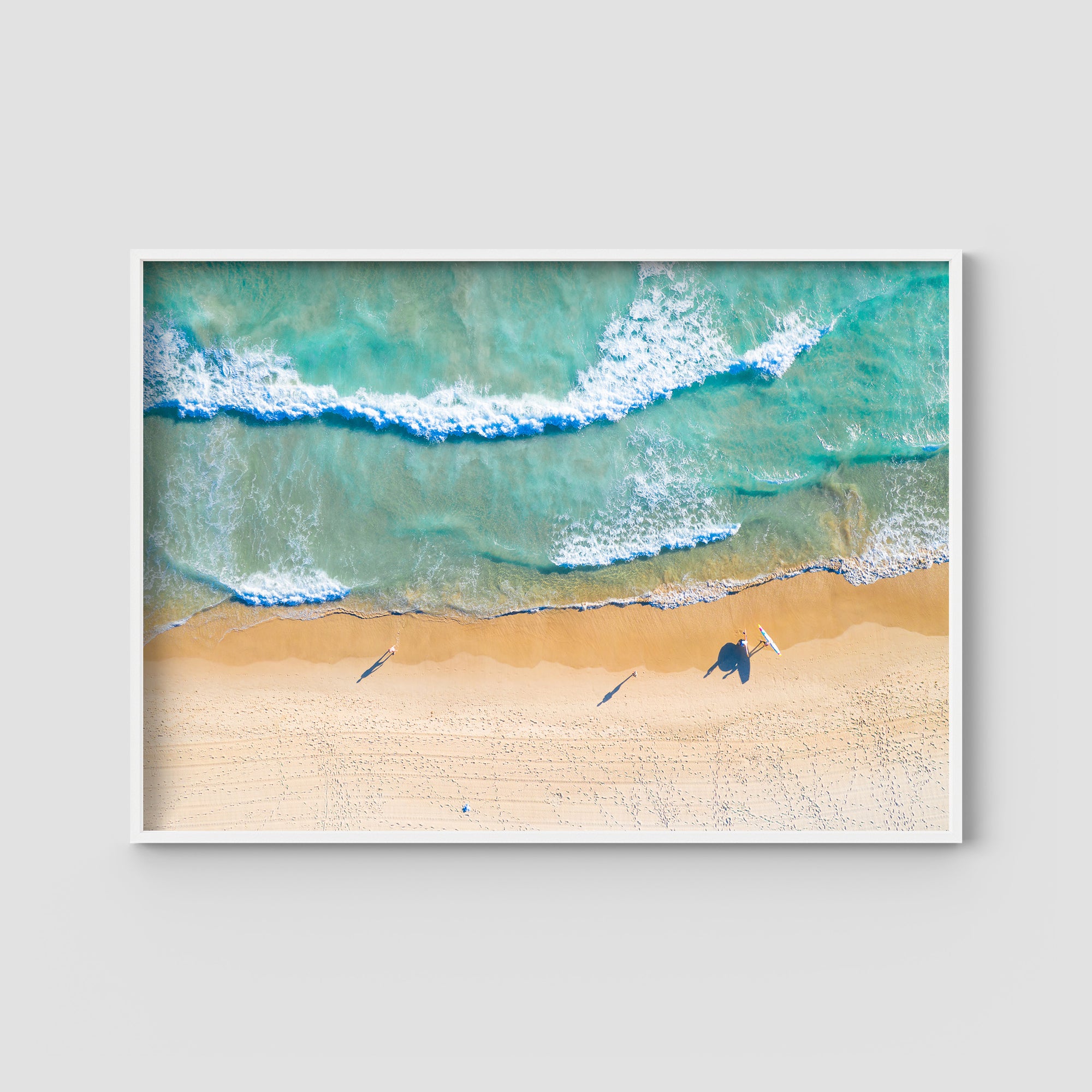 Burleigh Beach Morning Swim - Gold Coast - Art Print Tidaltones