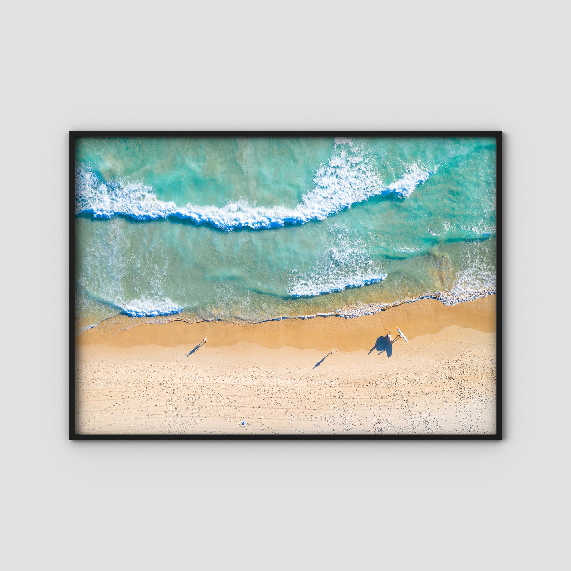 Burleigh Beach Morning Swim - Gold Coast - Art Print Tidaltones