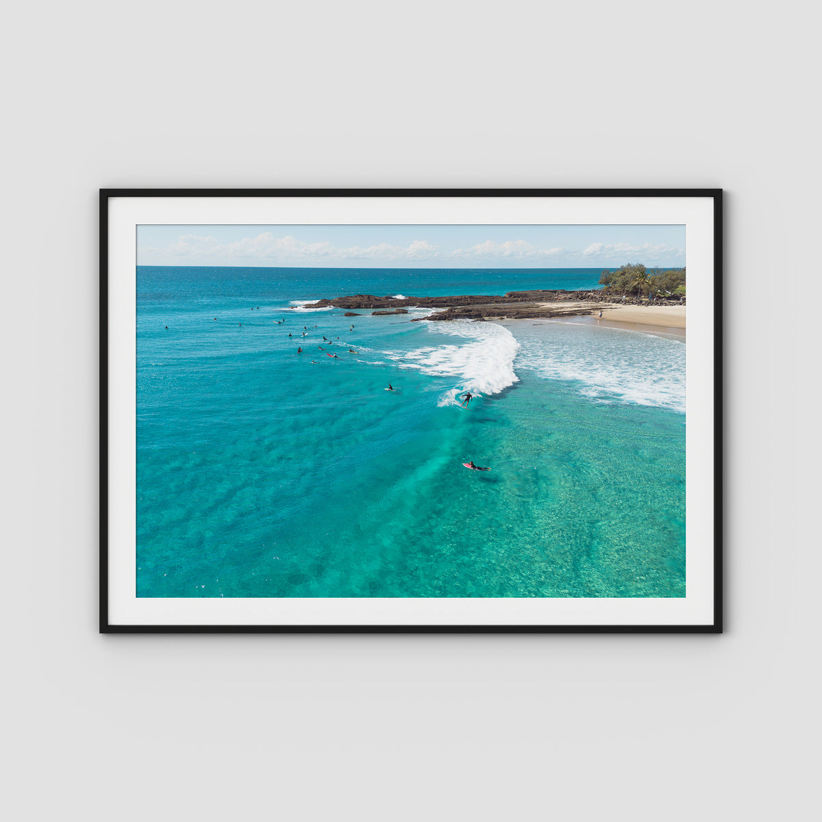 Snapper Fun Days - Gold Coast - Art Print - Traditional Frame - Black - Landscape