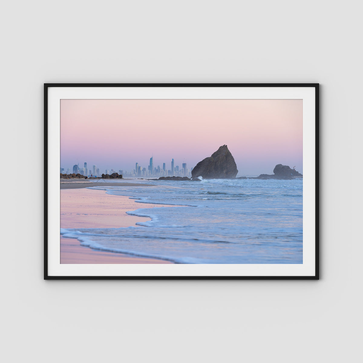 Currumbin Alley Sunset - Gold Coast - Art Print - Traditional Frame - Black - Landscape