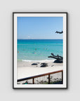 Coolangatta Bathing - Gold Coast - Art Print - Traditional Frame - Black - Portrait