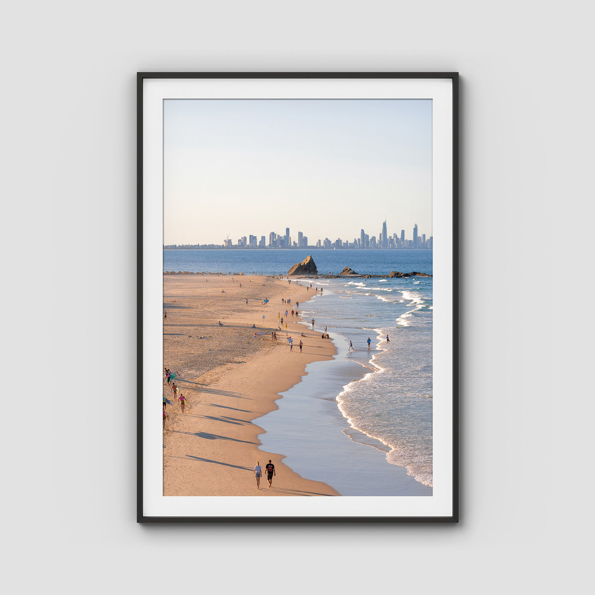 Elephant Rock Lookout - Currumbin - Gold Coast - Art Print - Traditional Frame - Black - Portrait