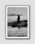 Kirra Mal Days - Gold Coast - Art Print - Traditional Frame - Raw Oak - Portrait