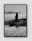 Kirra Mal Days - Gold Coast - Art Print - Float Frame Canvas - Black - Portrait