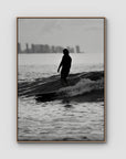 Kirra Mal Days - Gold Coast - Art Print - Float Frame Canvas - Raw Oak - Portrait
