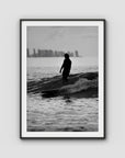 Kirra Mal Days - Gold Coast - Art Print - Traditional Frame - Black - Portrait