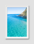Burleigh Surfers - Gold Coast - Art Print - Traditional Frame - White - Portrait