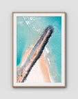 Tally Rock Wall - Gold Coast - Art Print - Traditional Frame - Raw Oak - Portrait