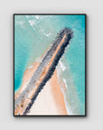 Tally Rock Wall - Gold Coast - Art Print - Float Frame Canvas - Black - Portrait