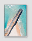 Tally Rock Wall - Gold Coast - Art Print - Float Frame Canvas - White - Portrait