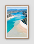 Tally Bridge - Gold Coast - Art Print - Traditional Frame - Raw Oak - Portrait