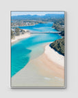 Tally Bridge - Gold Coast - Art Print - Float Frame Canvas - White - Portrait
