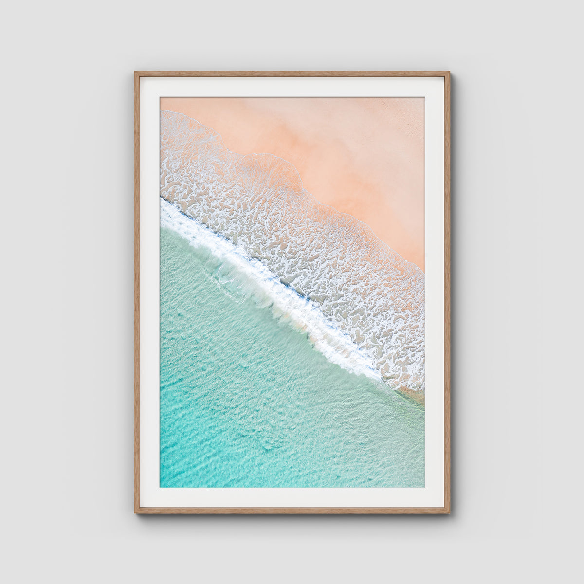 Tidal Tones ii - Gold Coast - Art Print - Traditional Frame - Raw Oak - Portrait