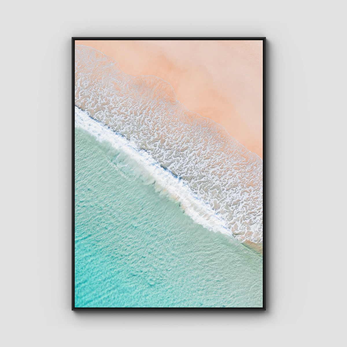 Tidal Tones ii - Gold Coast - Art Print - Float Frame Canvas - Black - Portrait