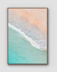 Tidal Tones ii - Gold Coast - Art Print - Float Frame Canvas - Raw Oak - Portrait