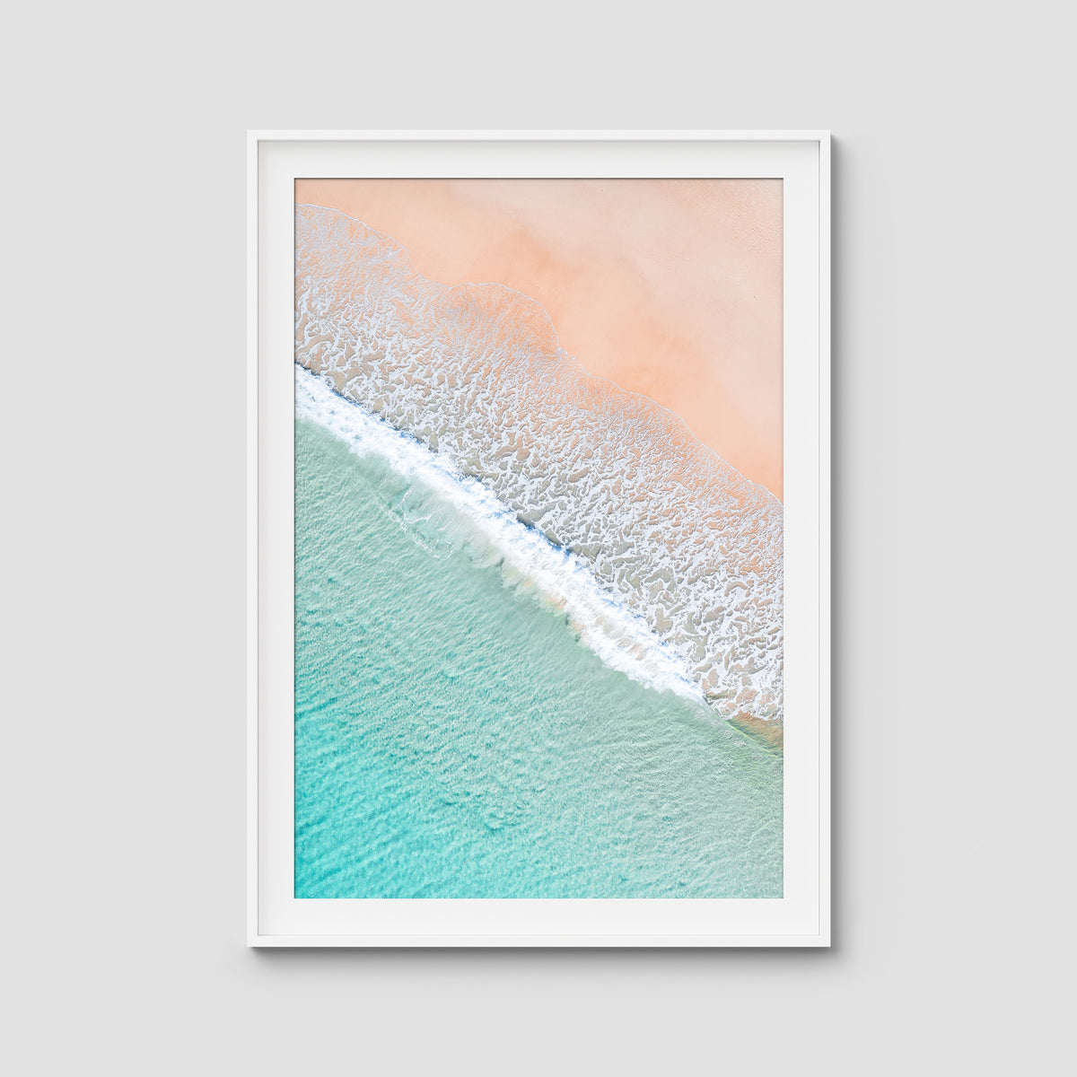 Tidal Tones ii - Gold Coast - Art Print - Traditional Frame - White - Portrait