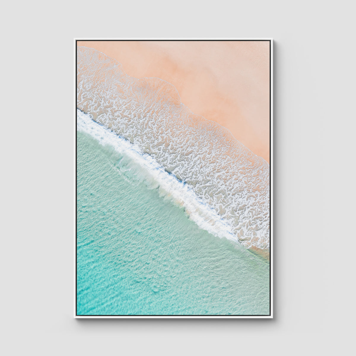 Tidal Tones ii - Gold Coast - Art Print - Float Frame Canvas - White - Portrait